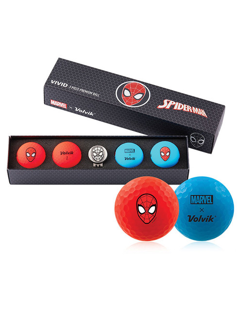 Marvel Golf Balls & Marker - 4 Pack Spiderman